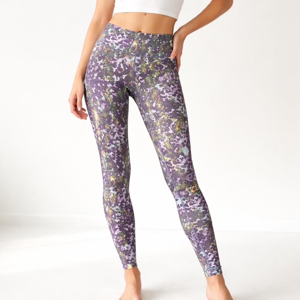 Lululemon 6 Luxtreme Wunder Under Leggings Full Length Geometric Print Sport Gym